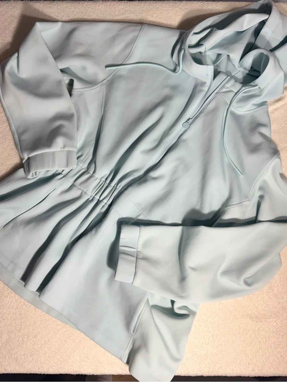 Tail Activewear Robyn Peplum Full-Zip Hooded Jacket Blue Glow XXL